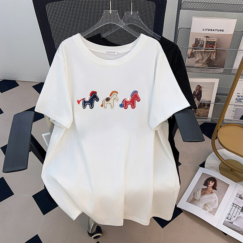 Embroidery Cotton Shirt - 170Kg Plus Size Women's Bust 170
