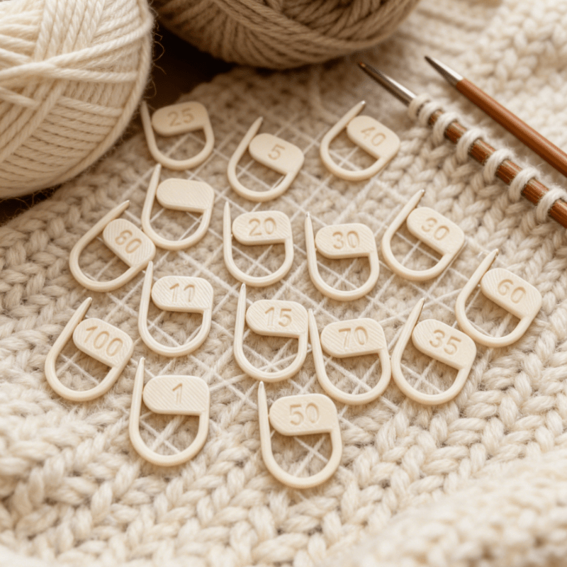 Stitch Marker Ring - 16PCS Digital Knitting Markers, Anti-Fall Counting