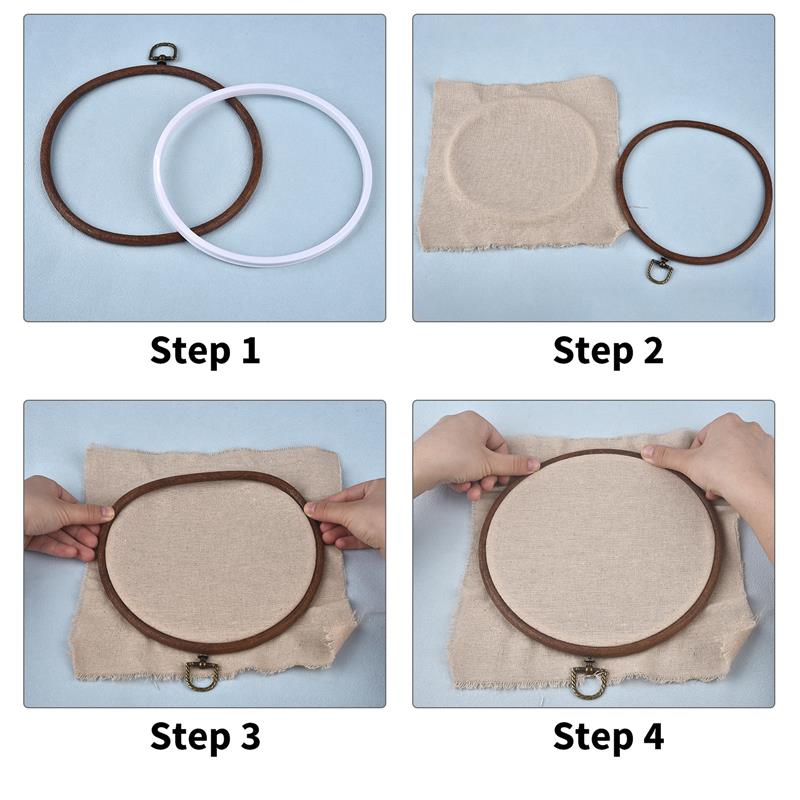 Round Oval Wooden Color Embroi - Stitch Marker Ring ulasan dan harga