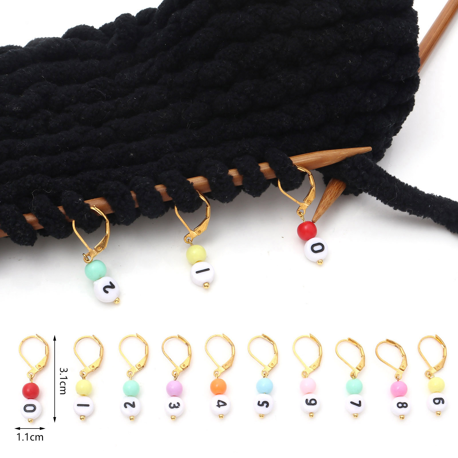 1 Set ( 10 PCs/Set) Copper & A - Stitch Marker Ring ulasan dan harga