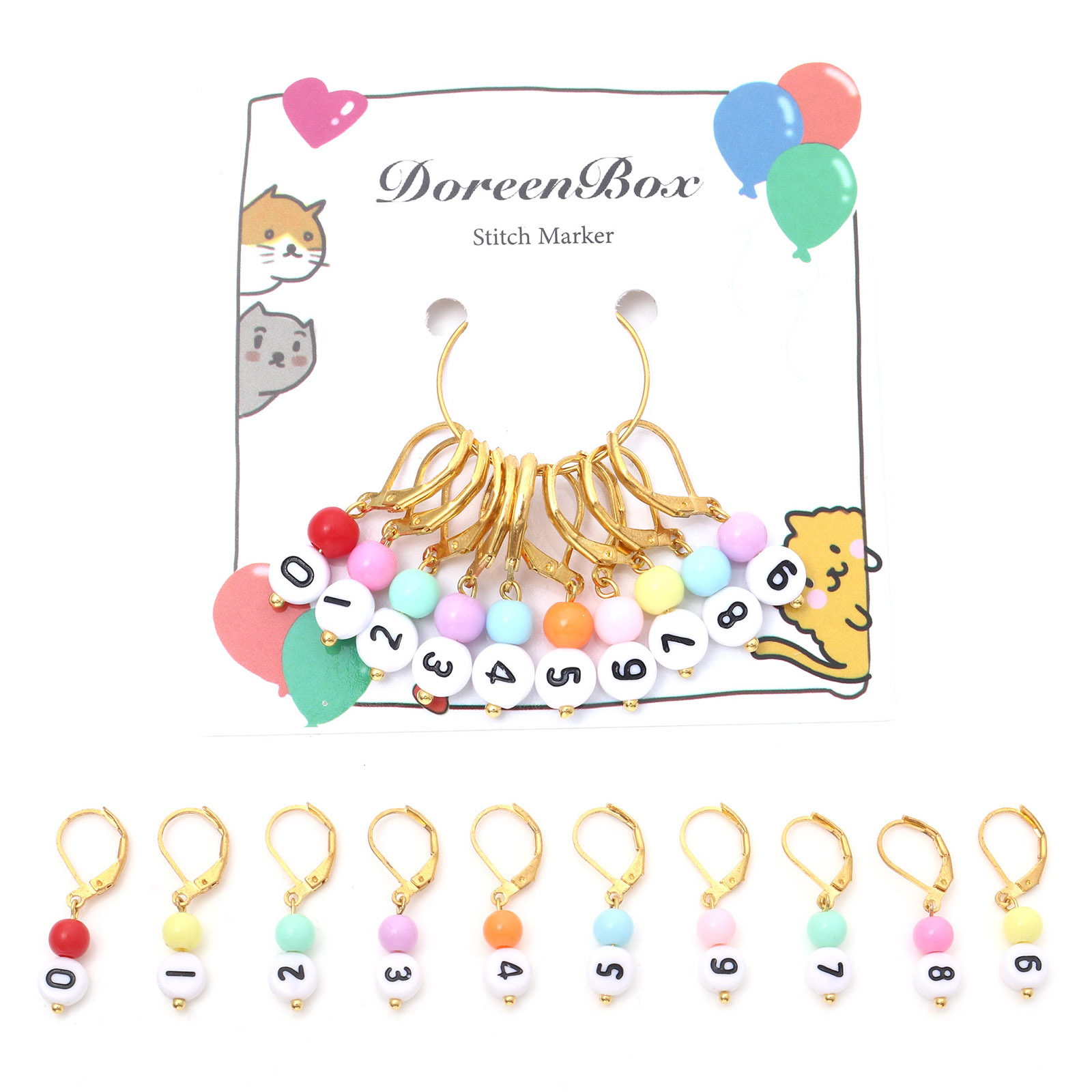 1 Set ( 10 PCs/Set) Copper & A - Stitch Marker Ring ulasan dan harga