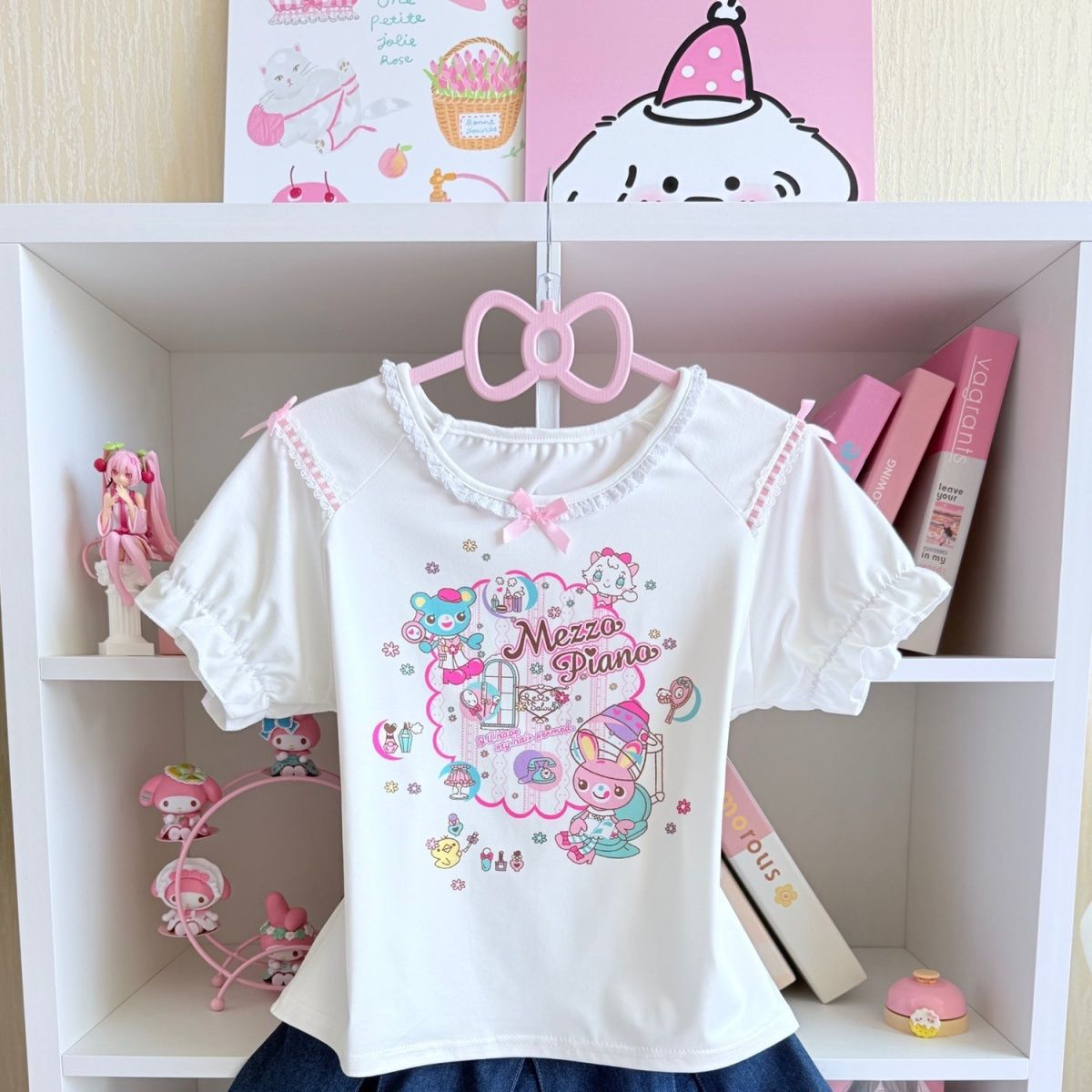 Japanese Sweet Skirt Sets Summ - Embroidery Cotton Shirt ulasan dan harga