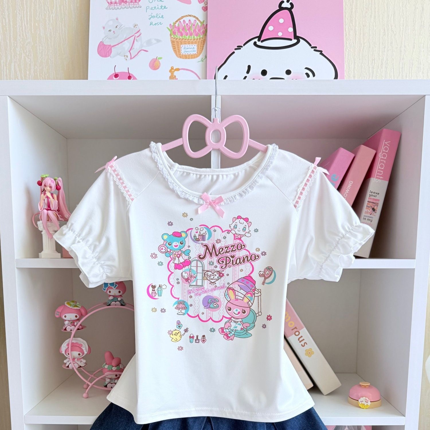 Japanese Sweet Skirt Sets Summ - Embroidery Cotton Shirt ulasan dan harga