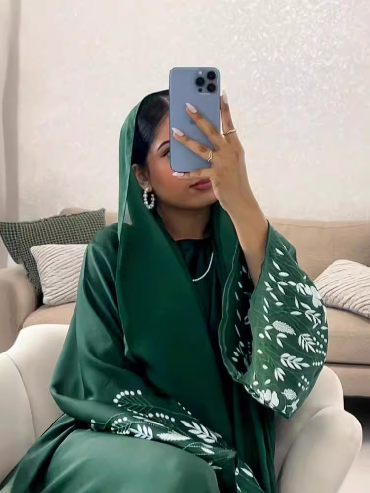 Turkey Emboridery Abaya for Wo - Embroidery Arabic ulasan dan harga