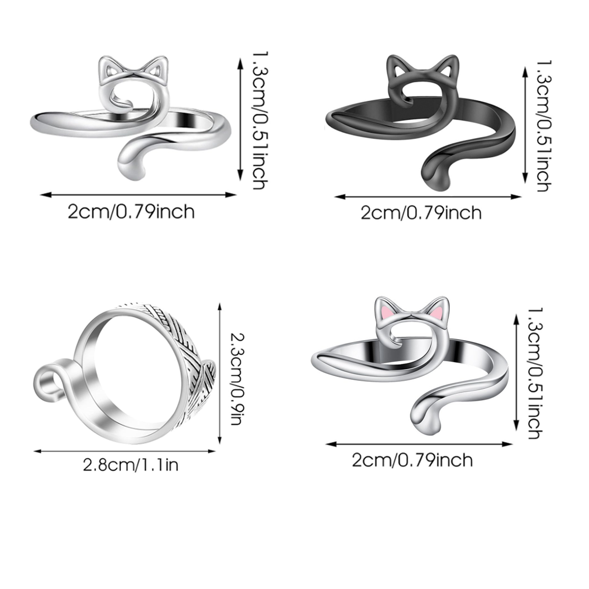 2pcs Adjustable Knitting Croch - Stitch Marker Ring ulasan dan harga
