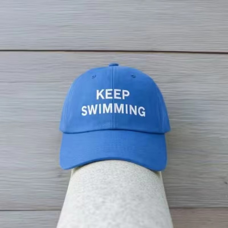 2026 Trendy keep Swimming New  - Embroidery Cap ulasan dan harga