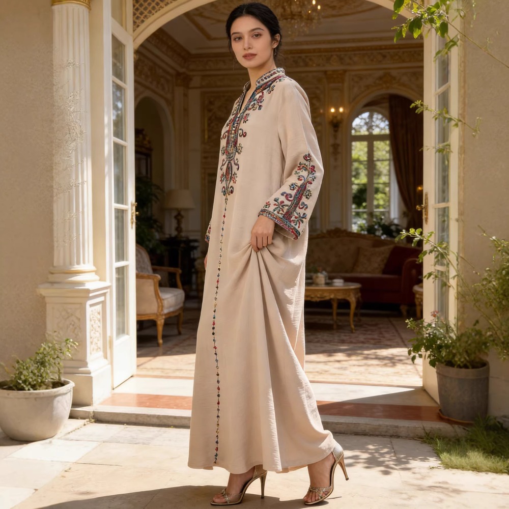 Muslim Abaya for Women Party D - Embroidery Arabic ulasan dan harga