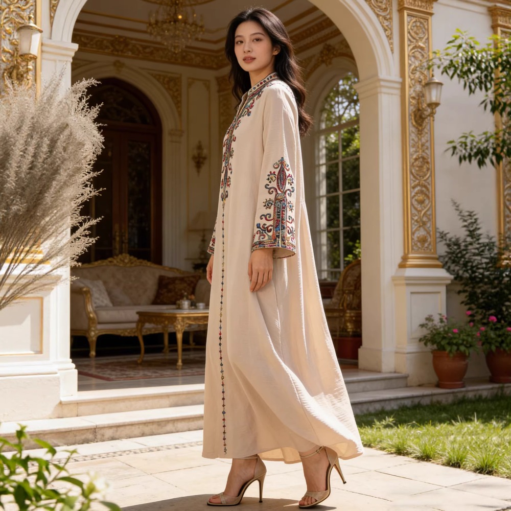 Muslim Abaya for Women Party D - Embroidery Arabic ulasan dan harga