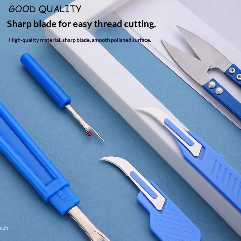5Pcs Blue Sewing Ripper Kit wi - Embroidery Removal Tool ulasan dan harga