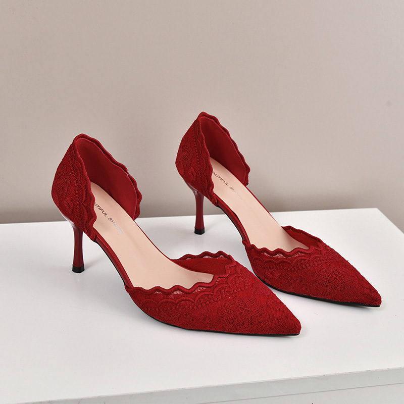 Luxury Red White Lace Embroide - Embroidery In The Piece ulasan dan harga