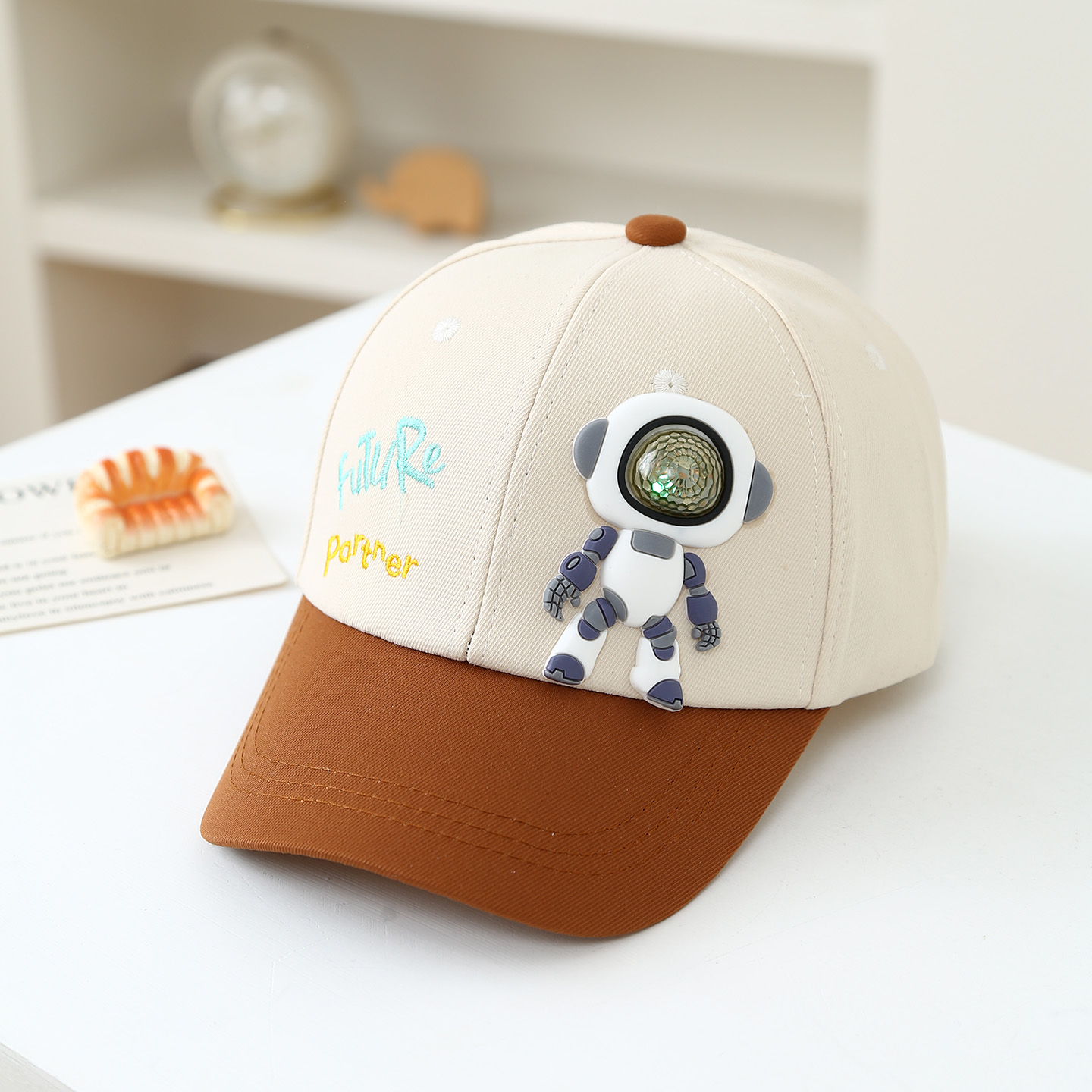 Children's Soft Rubber Robot D - Embroidery Cap ulasan dan harga