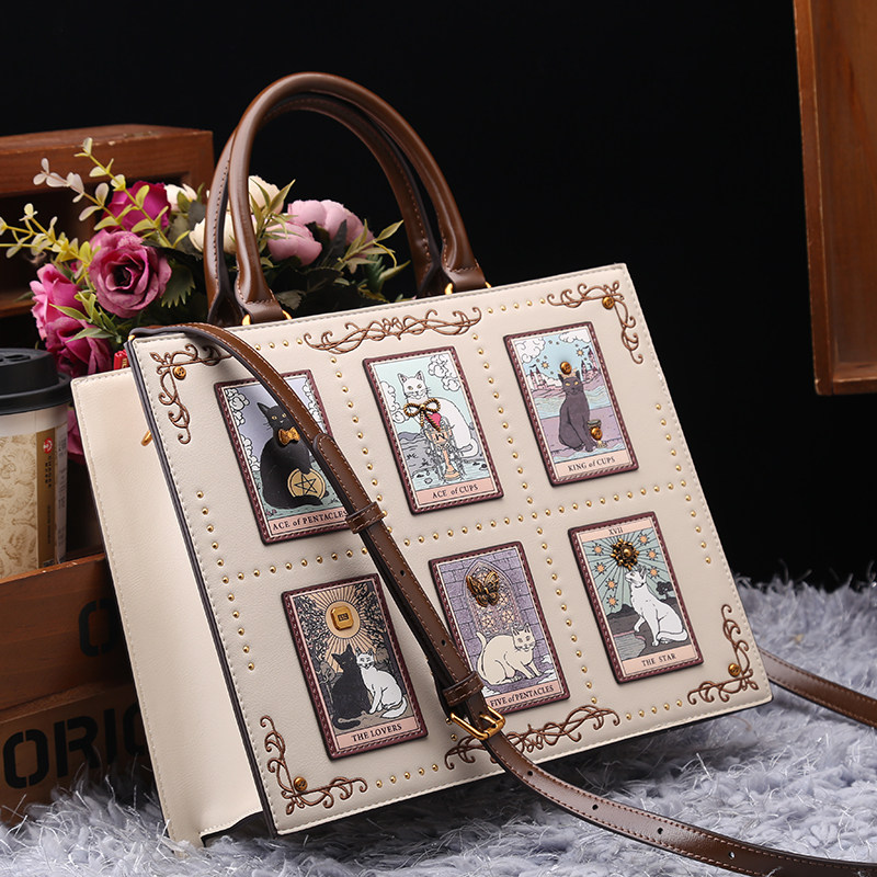 Vintage and Luxury Designer Ba - Embroidery Cat ulasan dan harga