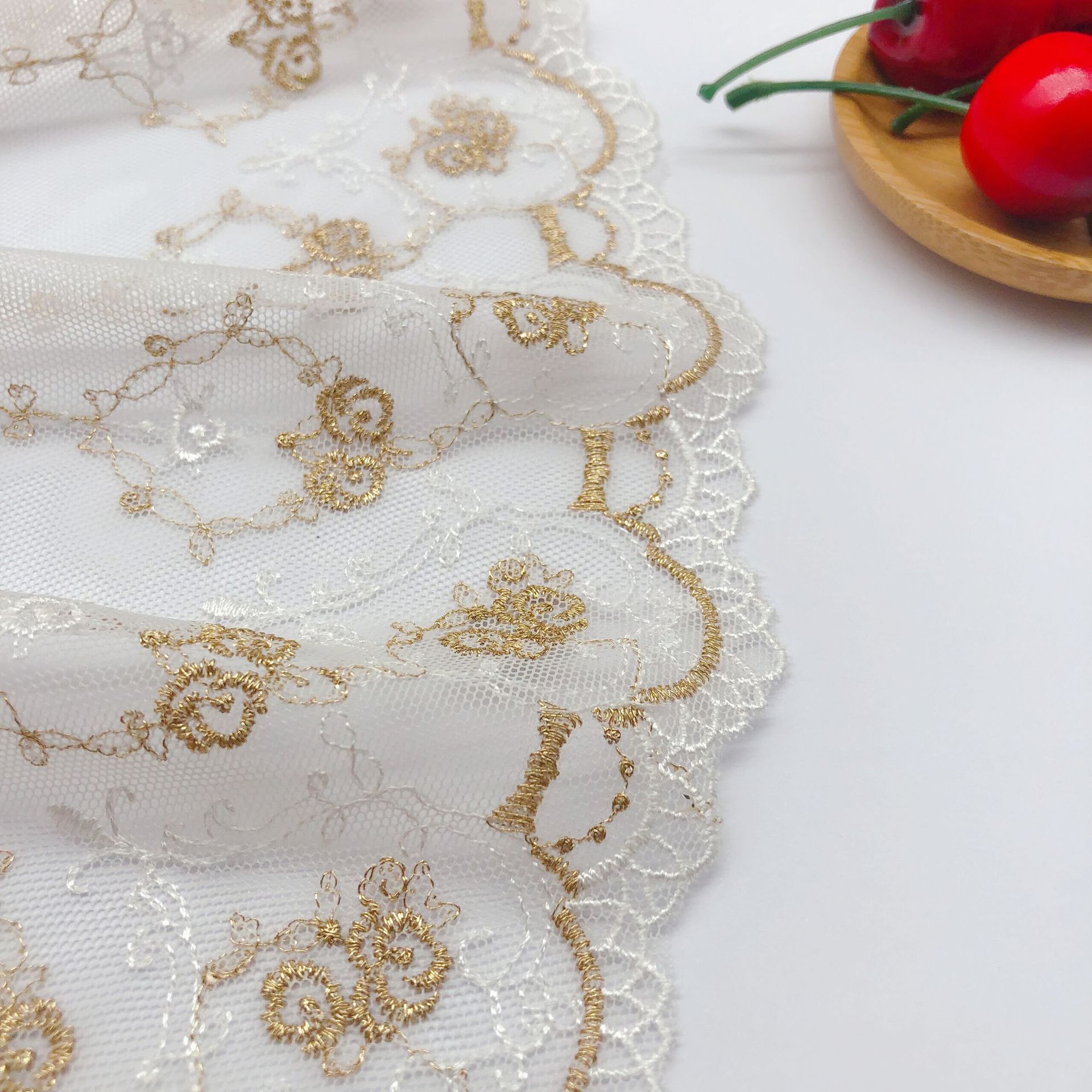 16.2CM Width Mesh Embroidery G - Embroidery Rose ulasan dan harga