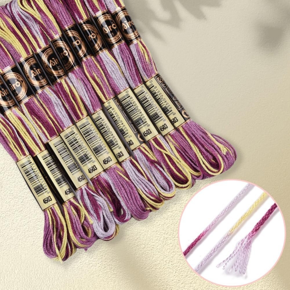 6 Strands Purple Variegated Em - Embroidery Stitch ulasan dan harga