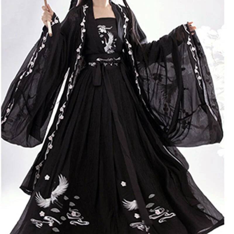 Chinese Ancient Hanfu Women's  - Embroidery Cotton Shirt ulasan dan harga