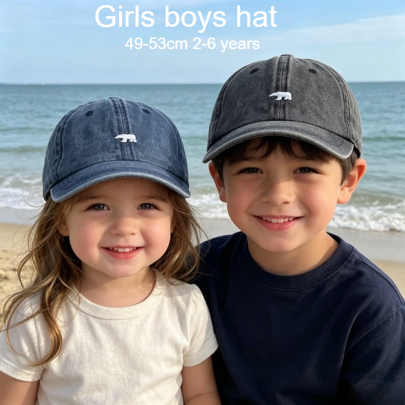 Kids Baseball Cap 49-53cm 2-6  - Embroidery Cap ulasan dan harga