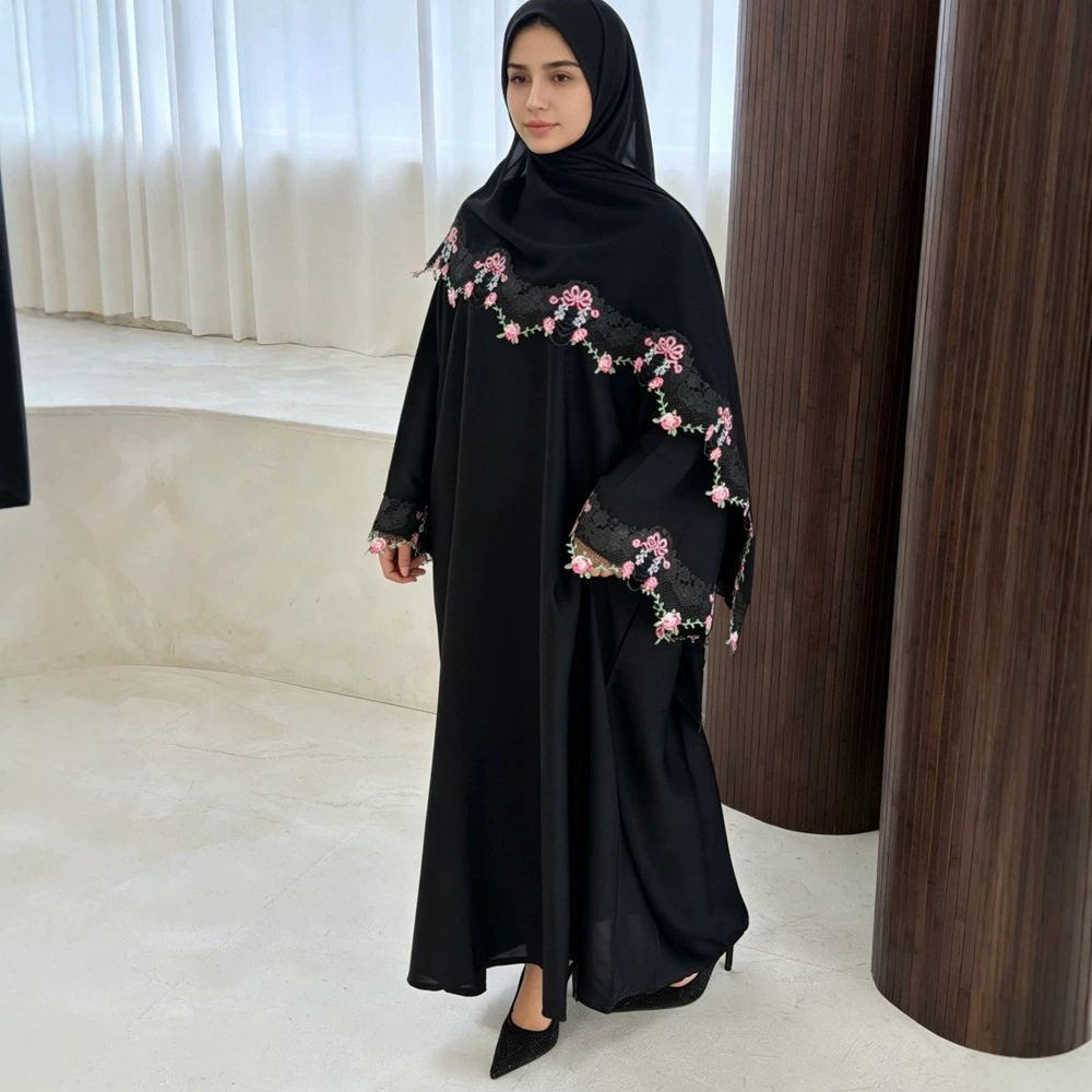 Eid Dress Women Muslim Abaya P - Embroidery Arabic ulasan dan harga