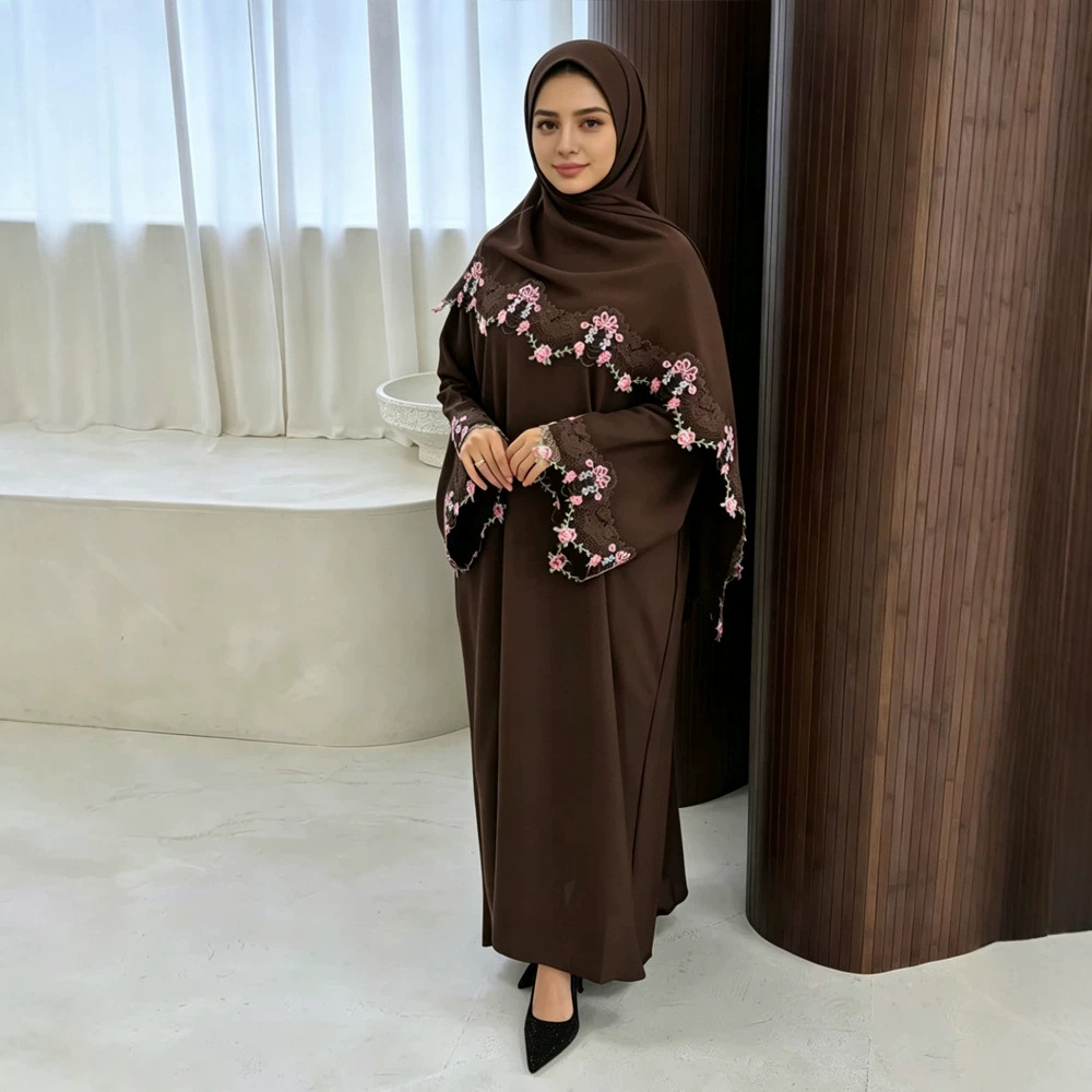 Eid Dress Women Muslim Abaya P - Embroidery Arabic ulasan dan harga