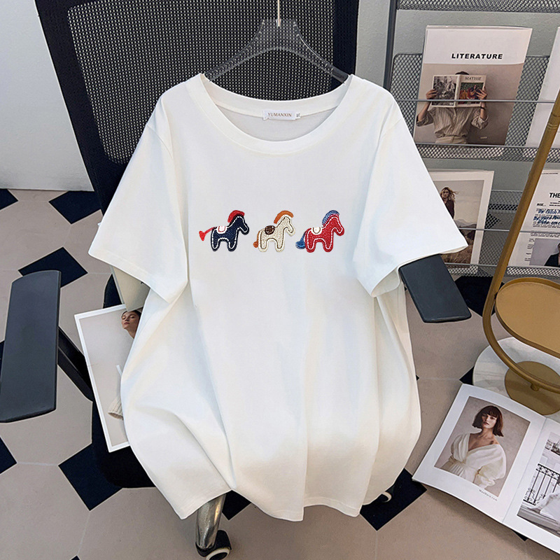 170Kg Plus Size Women's Bust 1 - Embroidery Cotton Shirt ulasan dan harga