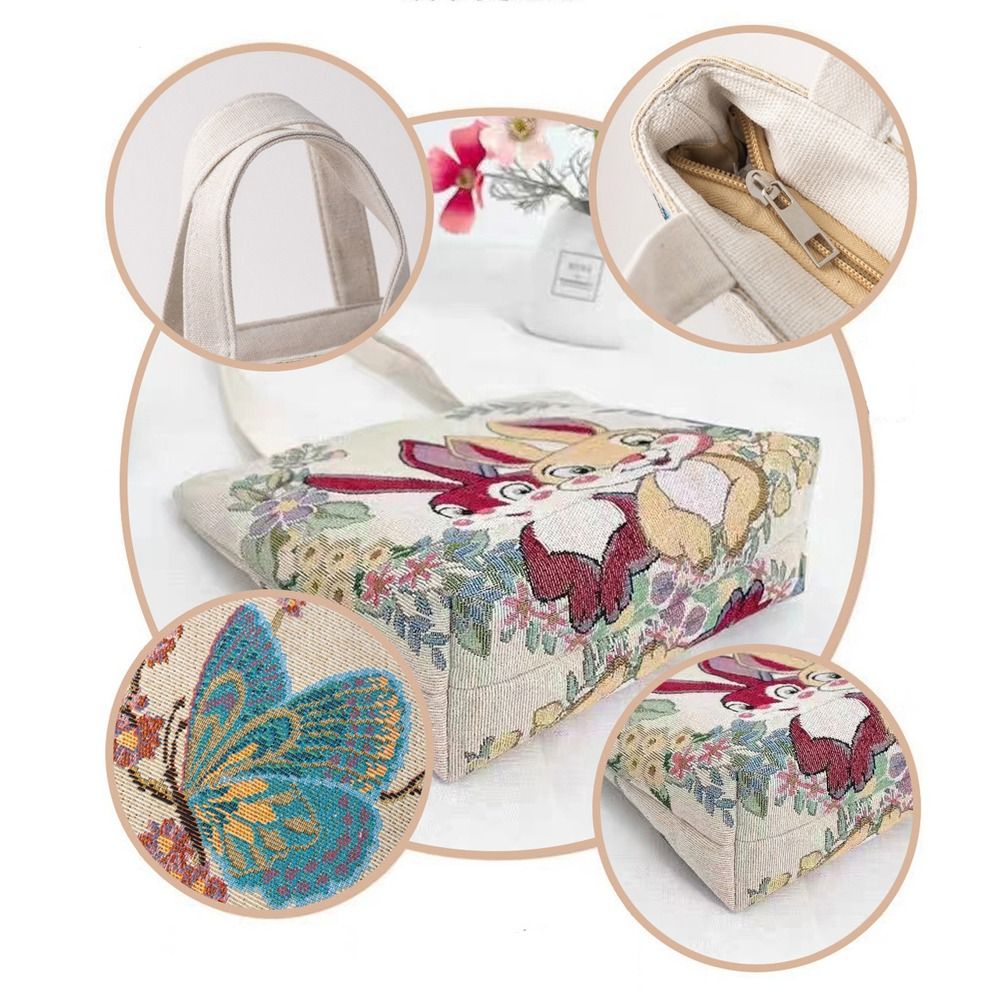 Embroidery Canvas Bag Cute Cat - Embroidery Cat ulasan dan harga