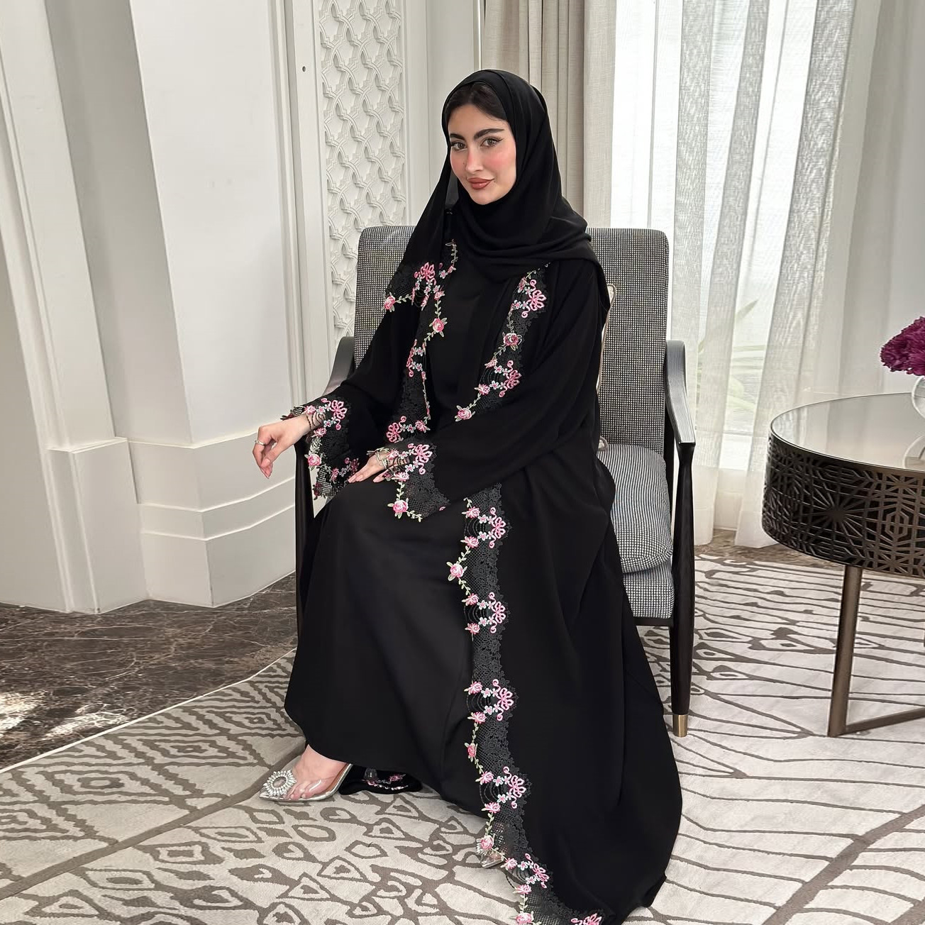 Muslim Arab Dubai Summer New B - Embroidery Arabic ulasan dan harga
