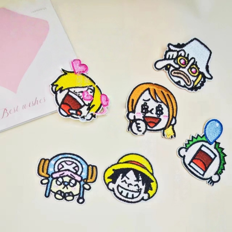 One Piece Straw Hat Crew Anime - Embroidery In The Piece ulasan dan harga