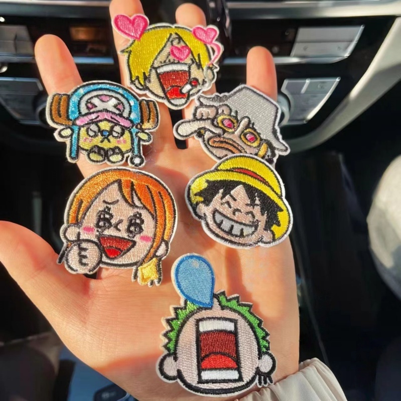 One Piece Straw Hat Crew Anime - Embroidery In The Piece ulasan dan harga