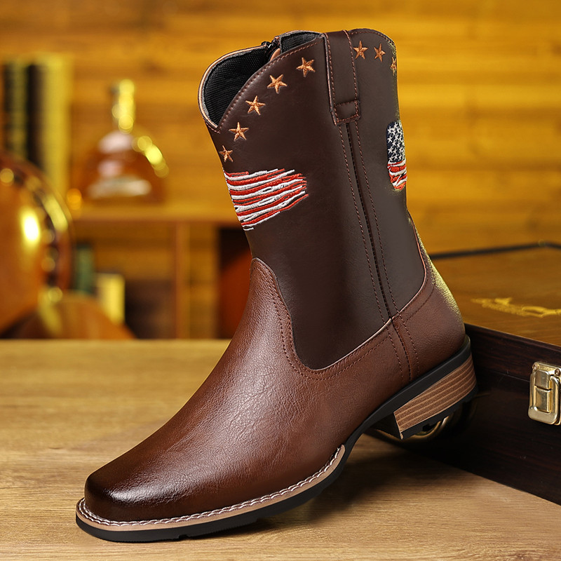 New Brand Men High Boots Embro - Embroidery Stitch ulasan dan harga