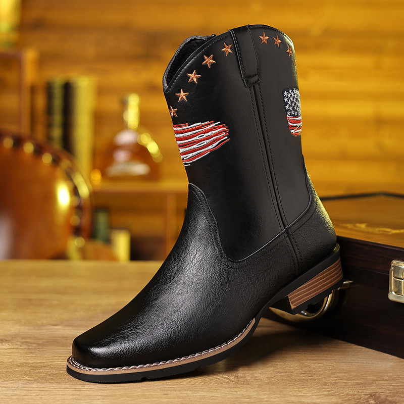 New Brand Men High Boots Embro - Embroidery Stitch ulasan dan harga