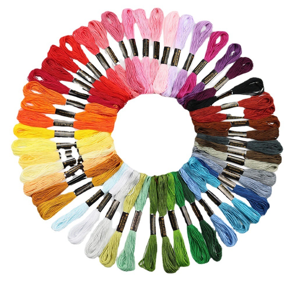 Fixed 50 color cross stitch th - Embroidery In The Piece ulasan dan harga