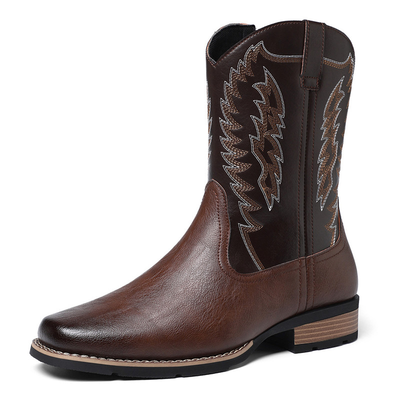 Luxury Men High Boot Embroider - Embroidery Stitch ulasan dan harga