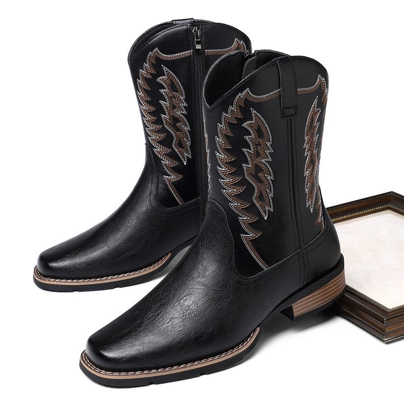Luxury Men High Boot Embroider - Embroidery Stitch ulasan dan harga