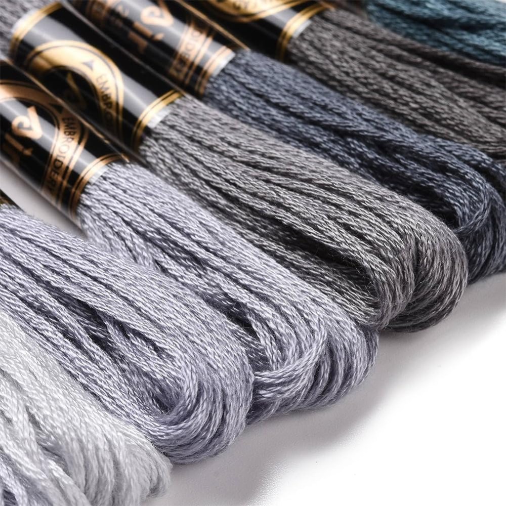 8 Skeins 70 Yards Grey Friends - Embroidery Stitch ulasan dan harga