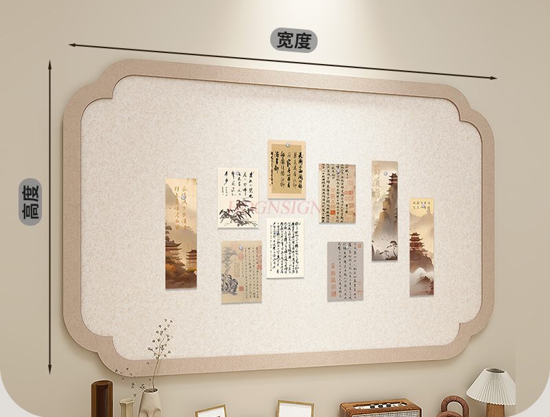 1pcs National style felt board - Frame Display Wood ulasan dan harga