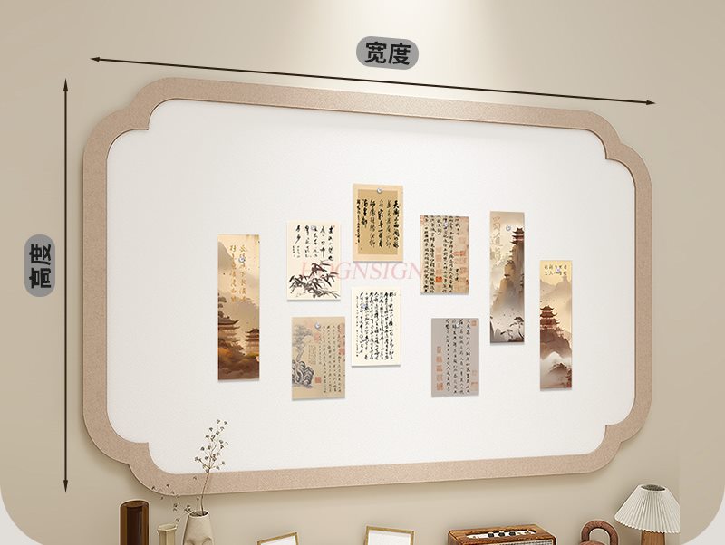 1pcs National style felt board - Frame Display Wood ulasan dan harga
