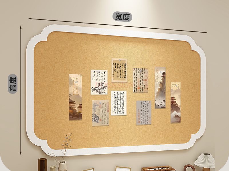 1pcs National style felt board - Frame Display Wood ulasan dan harga