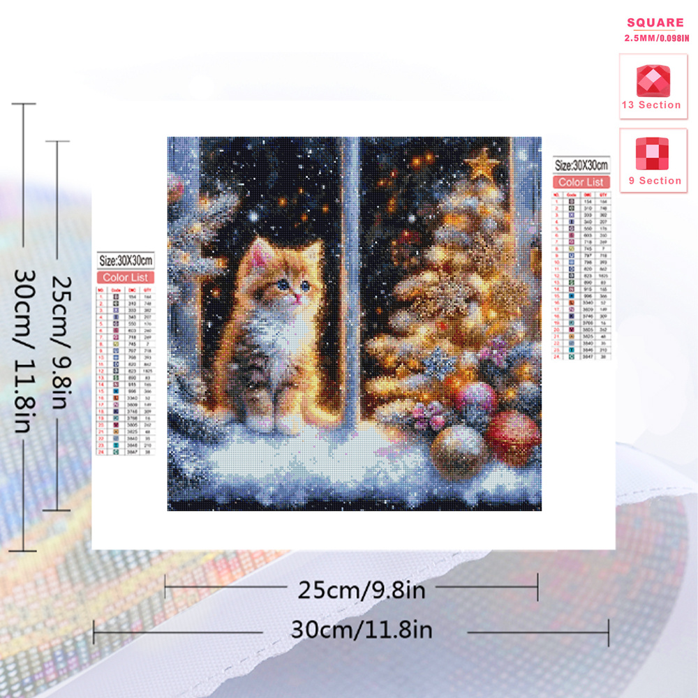 Diamond Painting Cat Animal Fu - Embroidery Cat ulasan dan harga