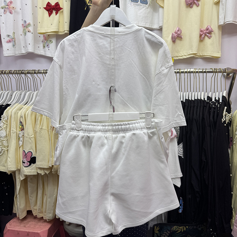 Summer Colorful 3D Flowers T-s - Embroidery Cotton Shirt ulasan dan harga