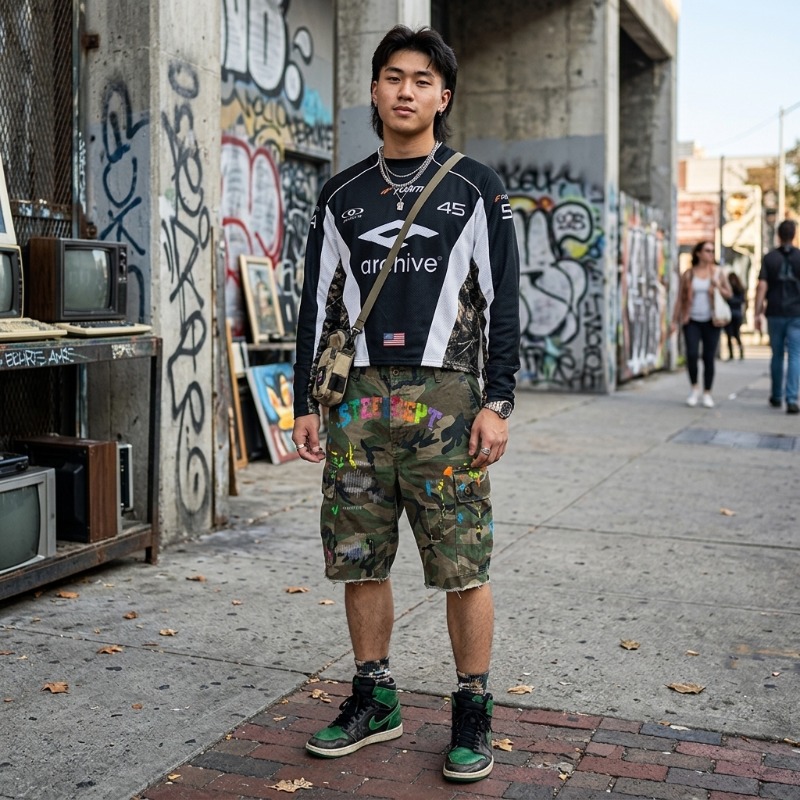 Hip Hop Y2K Streetwear Men Mat - Embroidery In The Piece ulasan dan harga