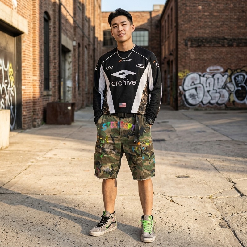 Hip Hop Y2K Streetwear Men Mat - Embroidery In The Piece ulasan dan harga