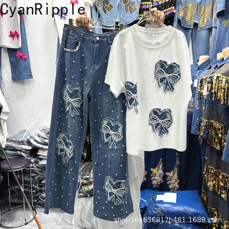 New Spring Summer Women Two-pi - Embroidery Cotton Shirt ulasan dan harga