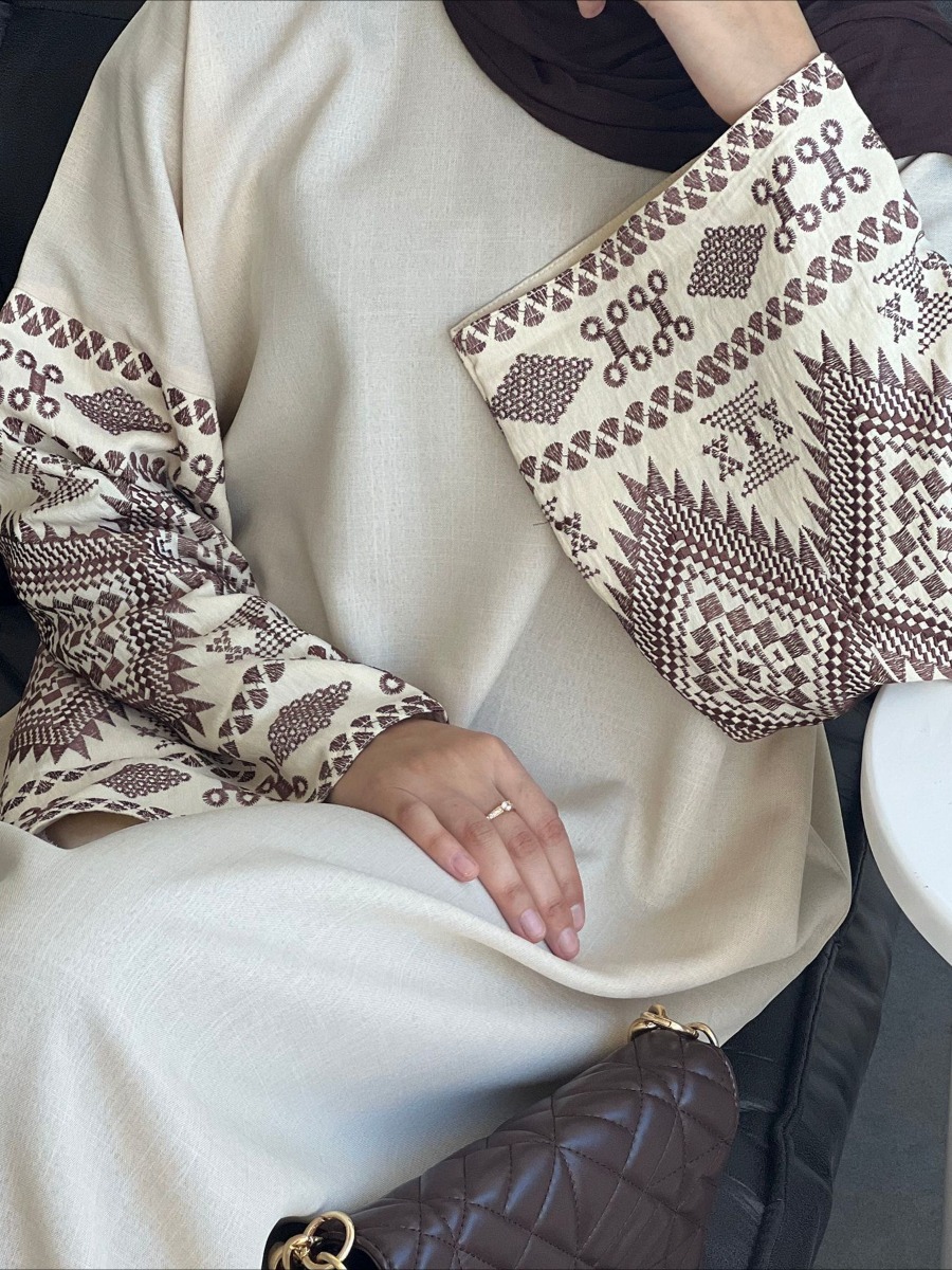 Eid Muslim Abaya for Women Par - Embroidery Arabic ulasan dan harga