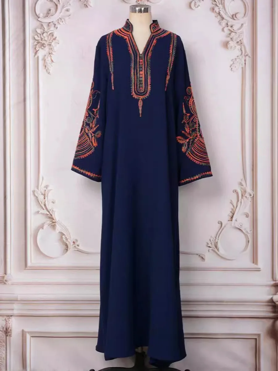 Moroccan Kaftan Abaya For Wome - Embroidery Arabic ulasan dan harga