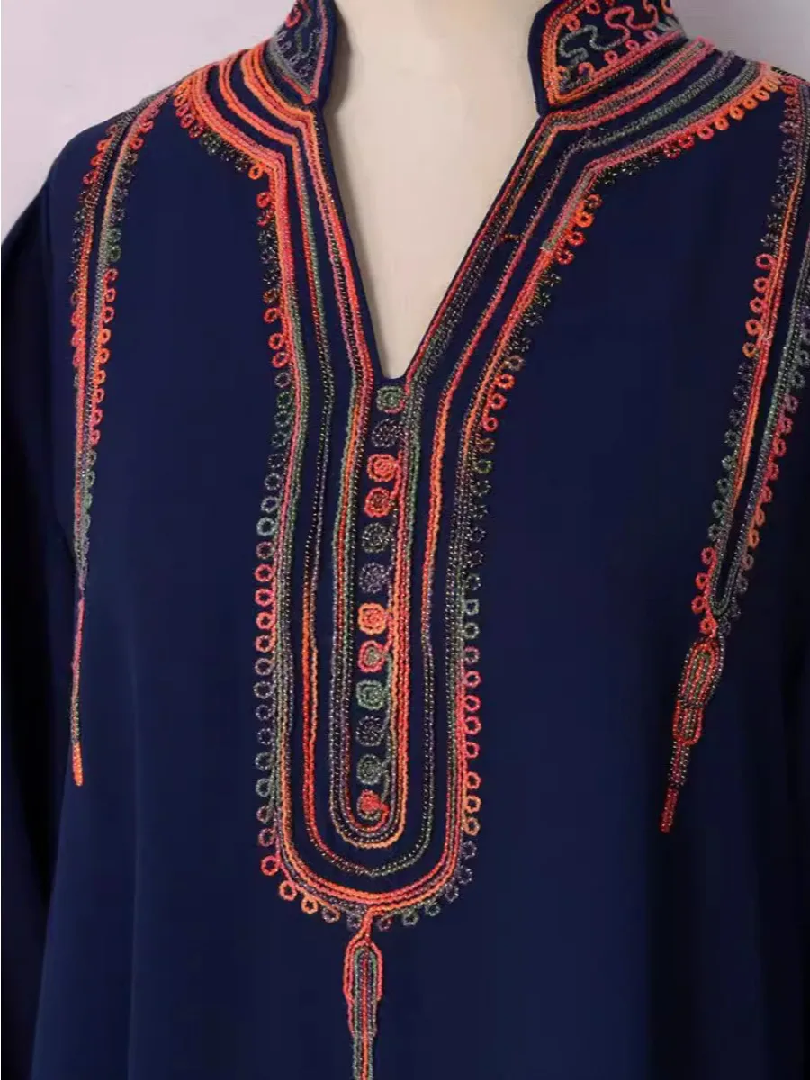 Moroccan Kaftan Abaya For Wome - Embroidery Arabic ulasan dan harga