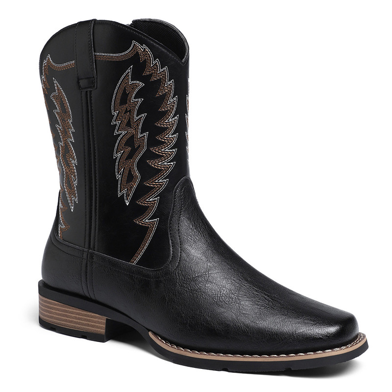 Men High Boot Luxury Embroider - Embroidery Stitch ulasan dan harga