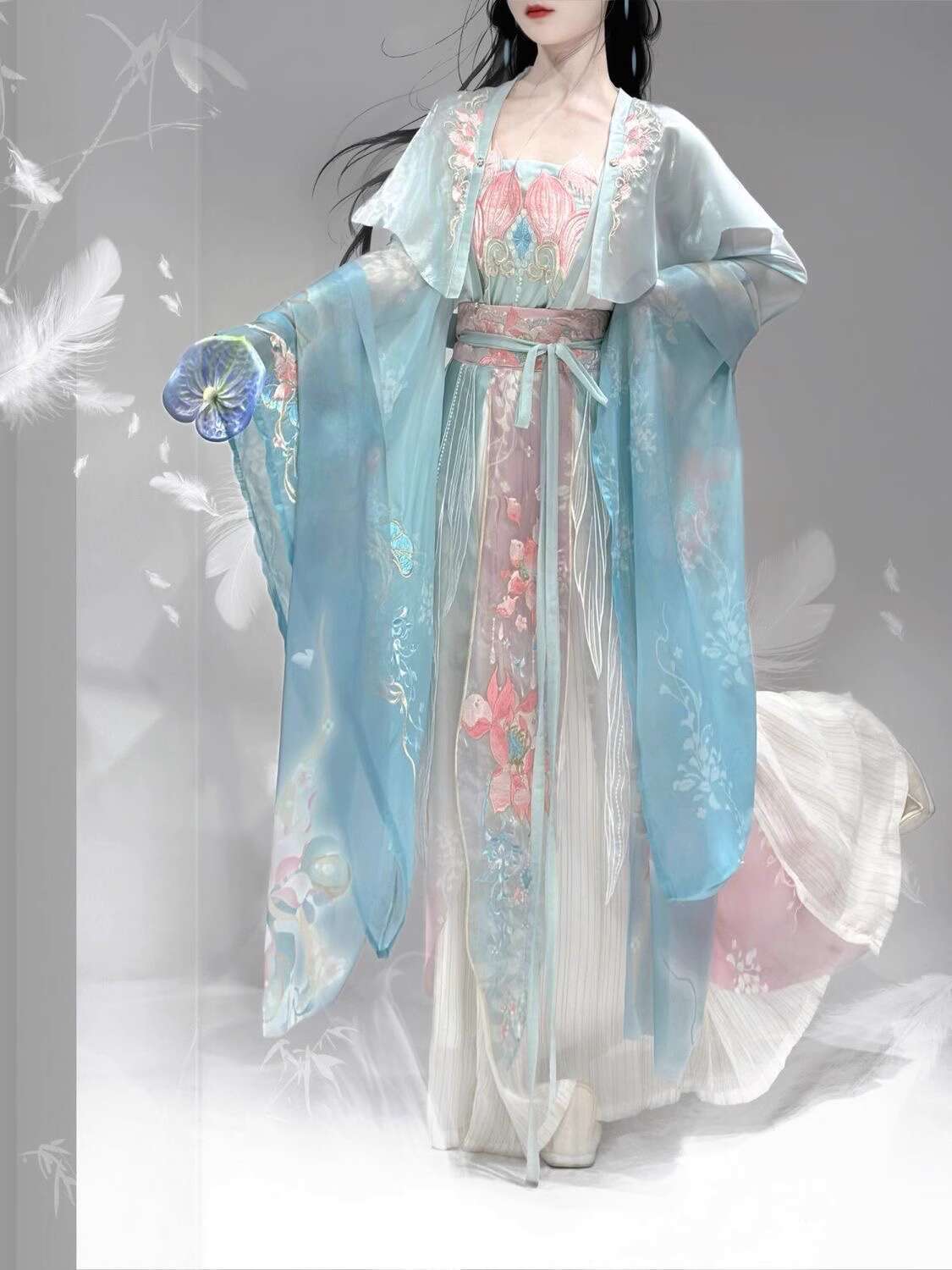 New Hanfu Wei Jinfeng Heavy In - Embroidery In The Piece ulasan dan harga