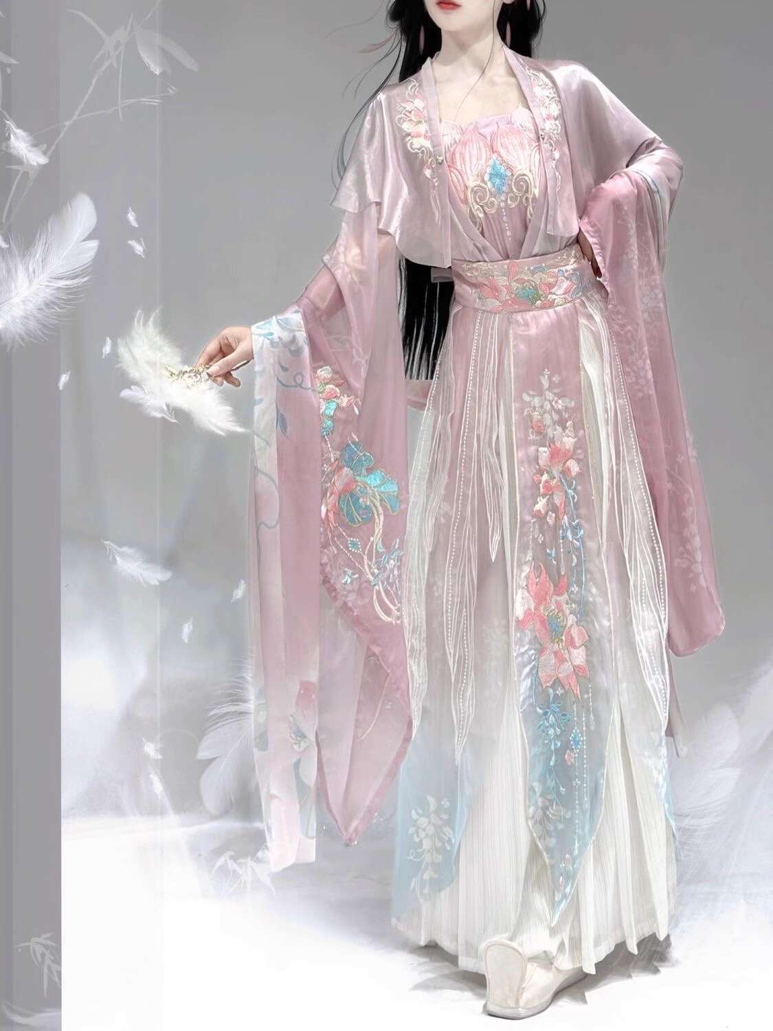 New Hanfu Wei Jinfeng Heavy In - Embroidery In The Piece ulasan dan harga