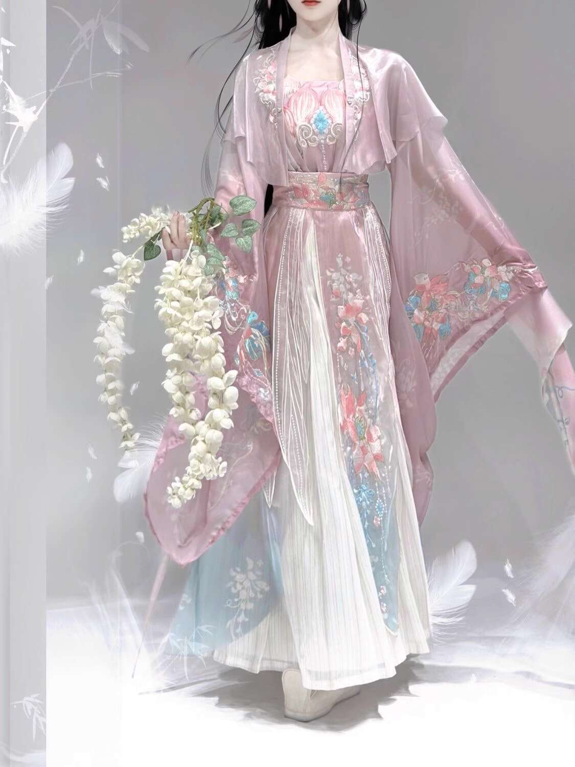 New Hanfu Wei Jinfeng Heavy In - Embroidery In The Piece ulasan dan harga