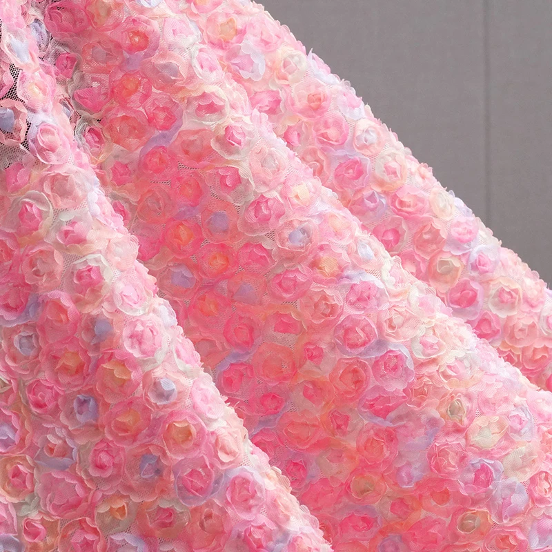 Colorful 3D Floral Embroidery  - Embroidery Rose ulasan dan harga