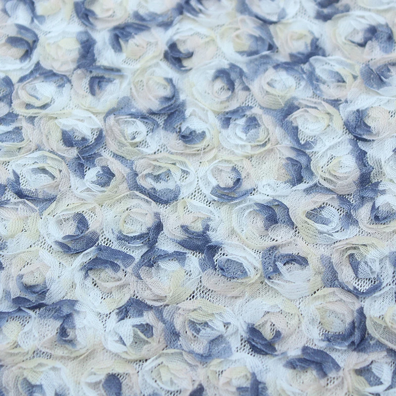 Colorful 3D Floral Embroidery  - Embroidery Rose ulasan dan harga